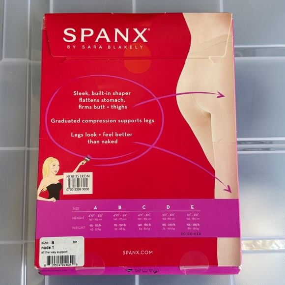 6 pairs of Spanx 5 Firm Believer  Size: B Shade: S2  1 Sheers leg support Nude1 - Picture 5 of 5